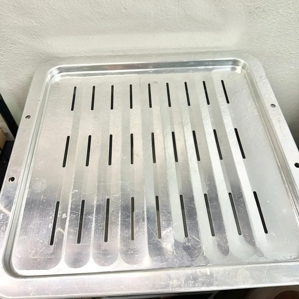 Aluminum Square Steamer‎ Drip Pan Removable Slotted Insert 15.5